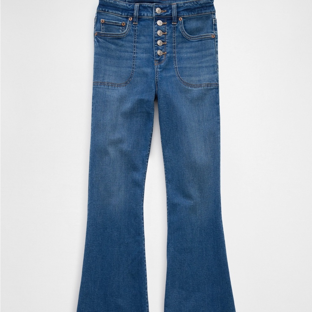 NWT AE Next Level Super High-Waisted Flare Jean size 2 regular